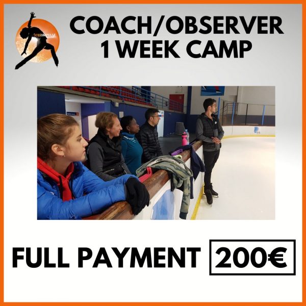 1 Week Camp COACHOBSERVER Full Payment