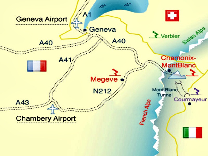 geneva-airport-to-chamonix-map