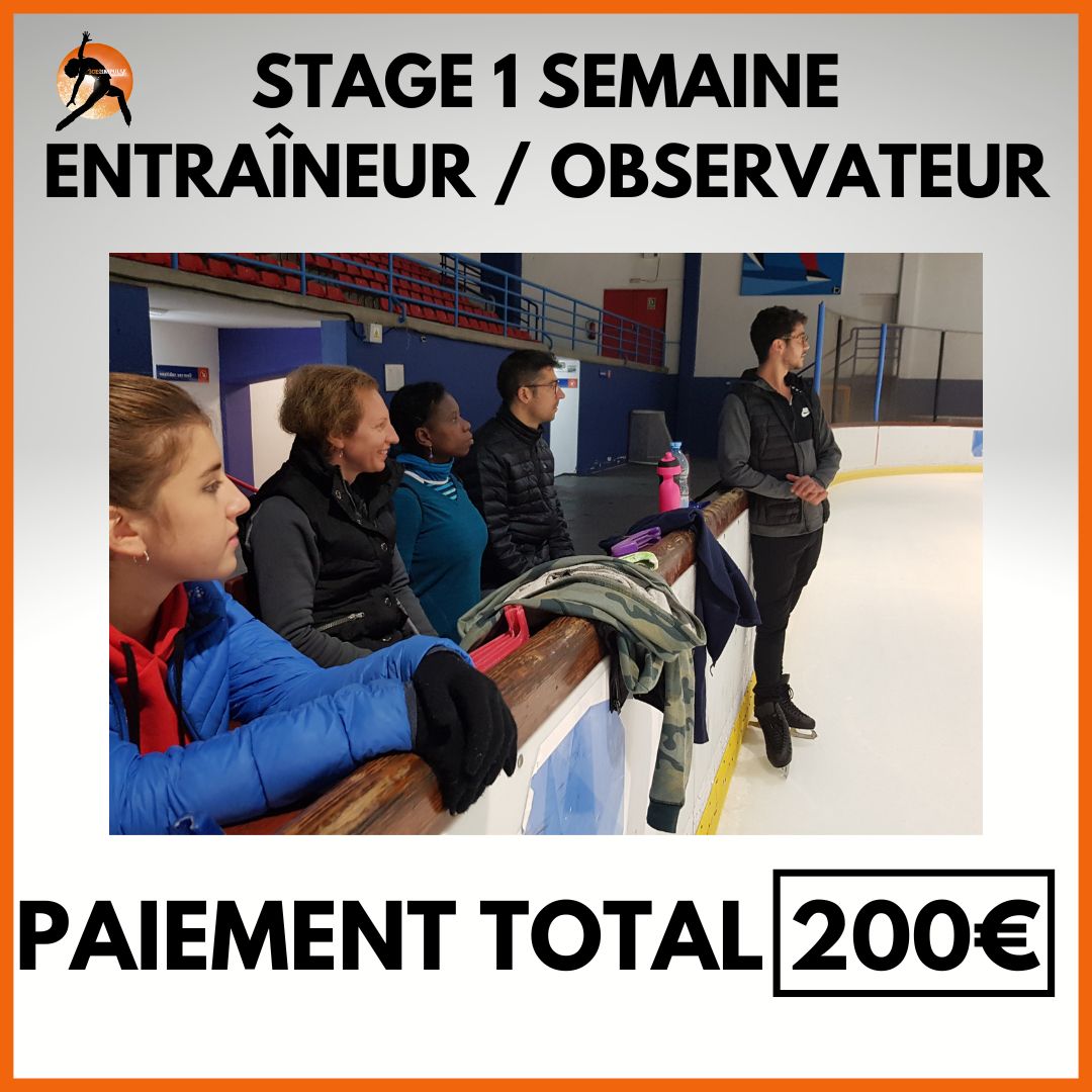 1SEO (ENTRAINEUR-OBSERVATEUR) Stage 1 Semaine (Paiement Complet)